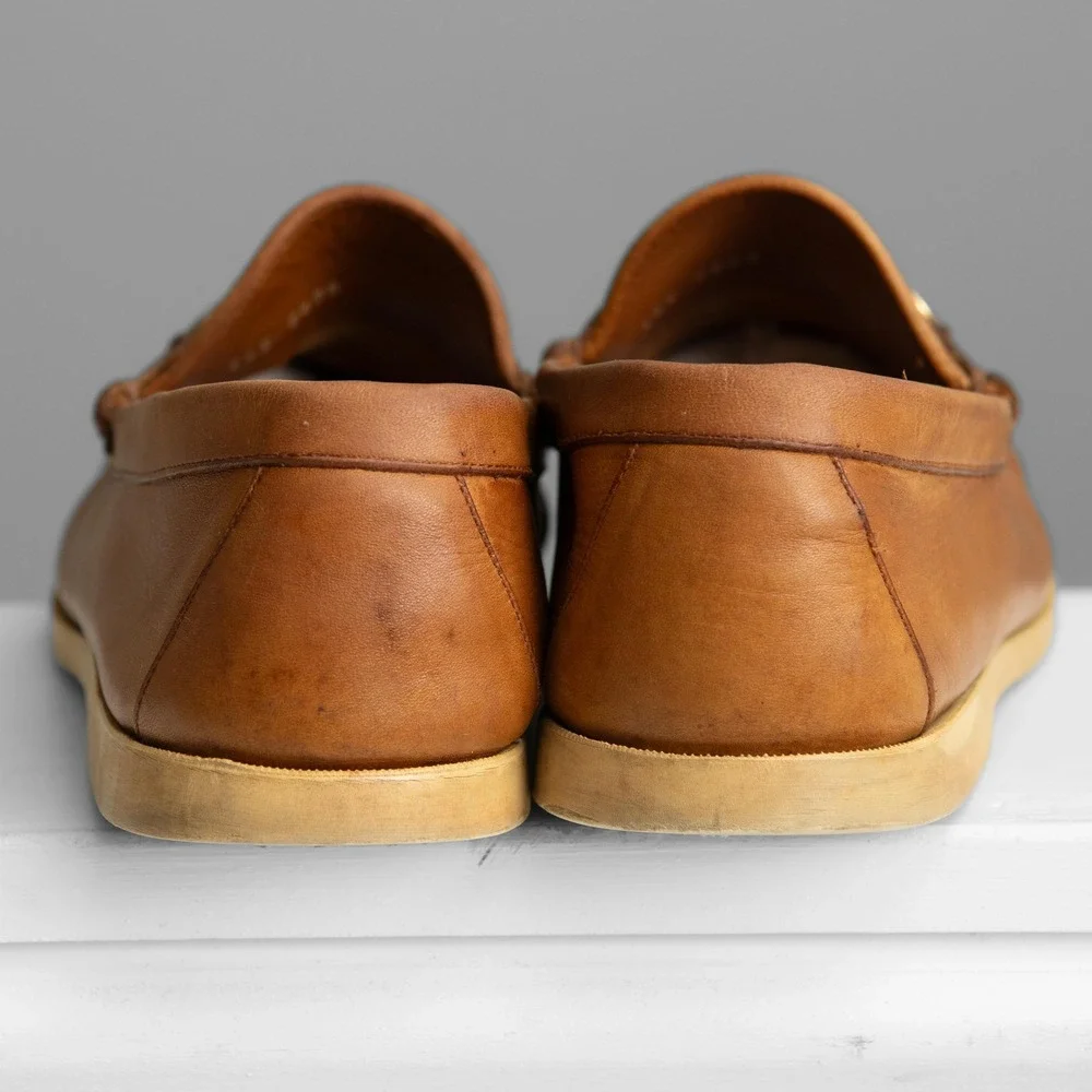 Gucci Men 10.5 Horsebit Loafers Brown Leather Quiet Luxury Old Money Minimalist